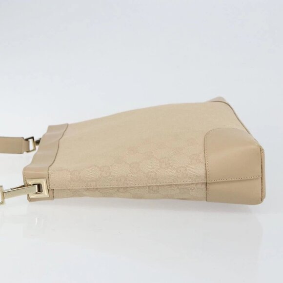 GUCCI GG Canvas Shoulder Bag Beige Gold 33900 Auth gh831 - Picture 6 of 16